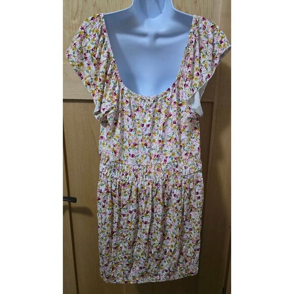 Floral Knit Babydoll Dress By Super Soft Torrid Size 2 With Square Neck & Flutte - Picture 5 of 6